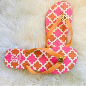 Tory Burch Logo Retro Resort Flip Flop Sandal 8